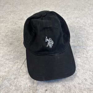 U.S. Polo Assn. US POLO ASSN Adjustable Strap Dad Hat Cap Black White Logo